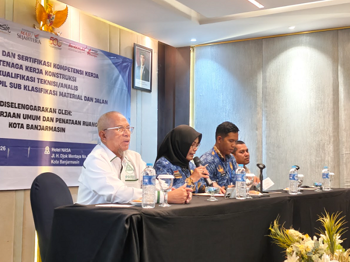 SERTIFIKASI TENAGA KERJA KONSTRUKSI KLASIFIKASI SIPIL SUB KLASIFIKASI MATERIAL DAN JALAN DINAS PUPR KOTA BANJARMASIN TAHUN ANGGARAN 2026