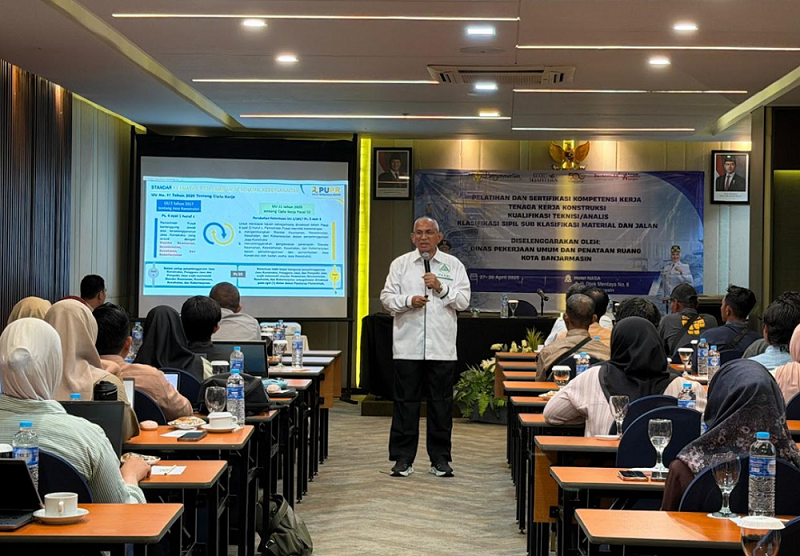 SERTIFIKASI TENAGA KERJA KONSTRUKSI KLASIFIKASI SIPIL SUB KLASIFIKASI MATERIAL DAN JALAN DINAS PUPR KOTA BANJARMASIN TAHUN ANGGARAN 2026